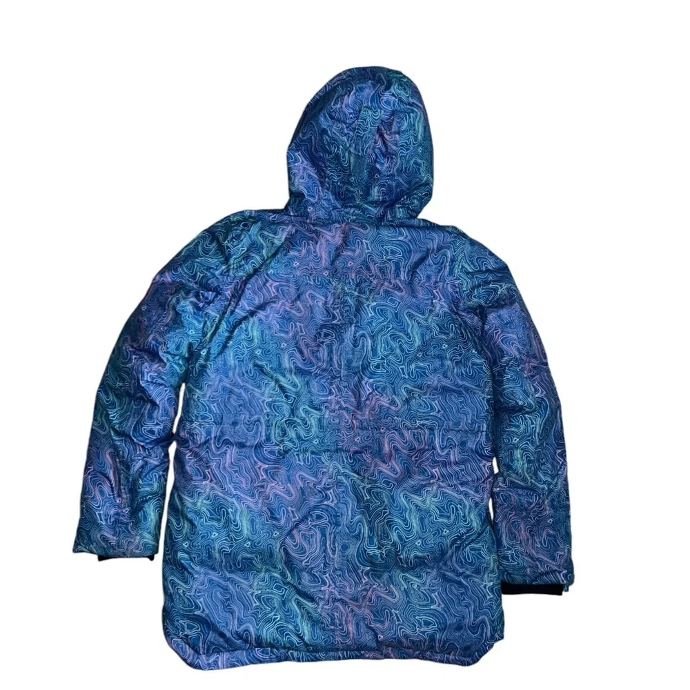 Land's End Kids Expedition Blue Down Waterproof Winter Parka Size XL 14